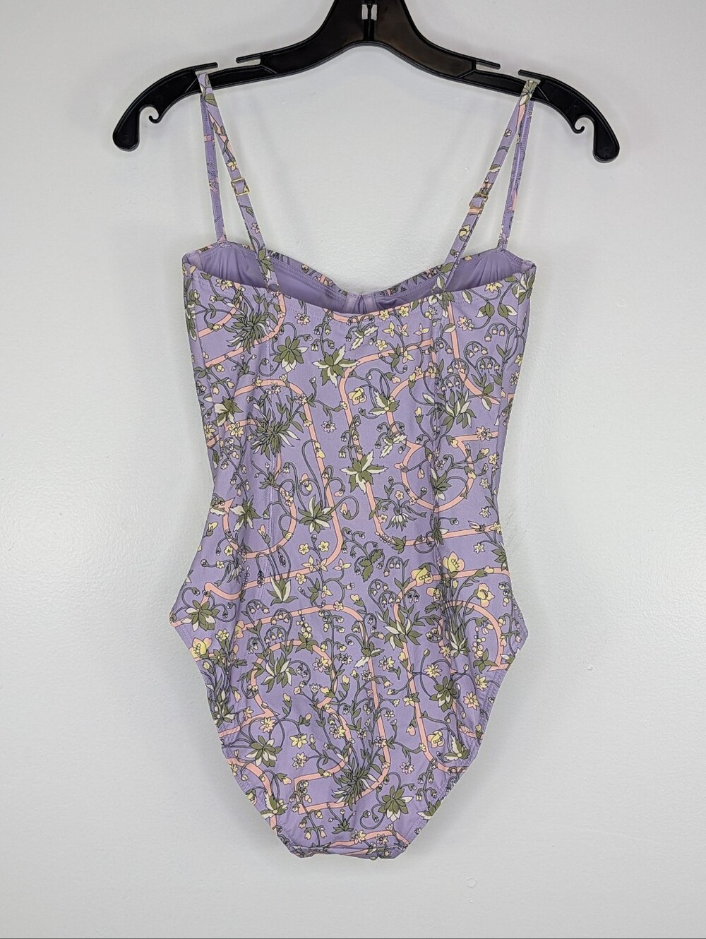 NWT Tory Burch Lilac Garden Medallion Underwire One Piece Swimsuit Size XS New - Picture 8 of 16